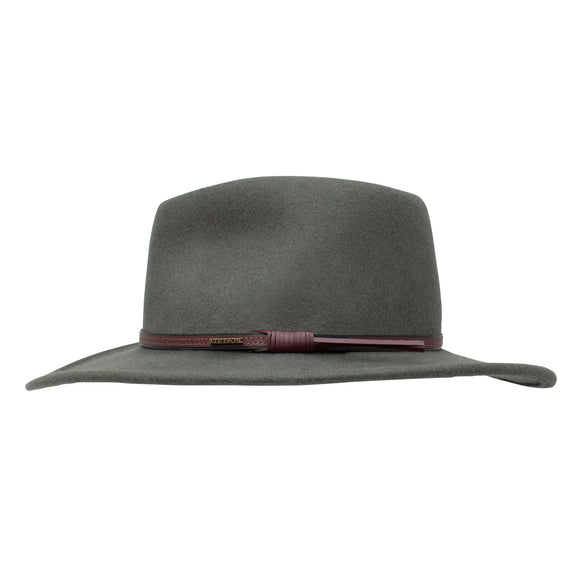 Stetson Bozeman 100% Wool Crushable Hat in Steel