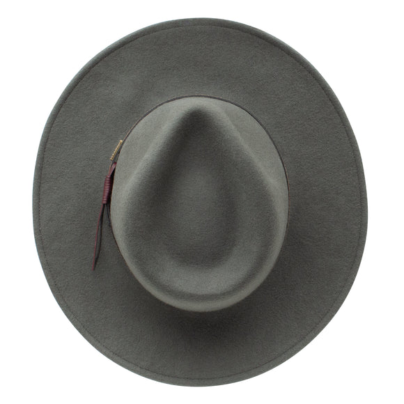 Stetson Bozeman 100% Wool Crushable Hat in Steel