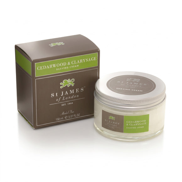 St James of London Cedarwood and Clarysage Shave Cream