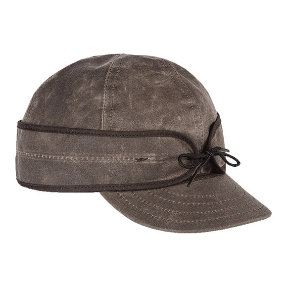 Original Stormy Kromer Waxed Cotton Cap in Dark Oak