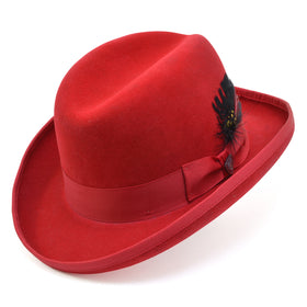 Dobbs 100% Wool Felt Fleetwood Hats in Red