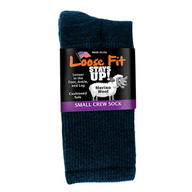 Loose Fit Merino Wool Sock in Navy - Small