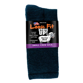 Loose Fit Merino Wool Sock in Navy - Small