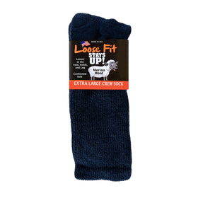 Loose Fit Merino Wool Sock in Navy - X-Large