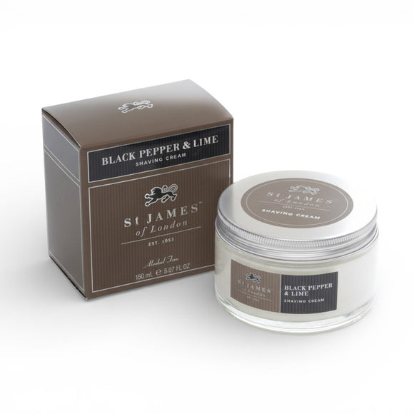 St James of London Black Pepper and Lime Shave Cre