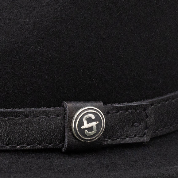 Stetson 100% Wool Felt Prof Hats in Black