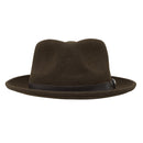 Stetson 100% Wool Felt Prof Hats in Brown-2