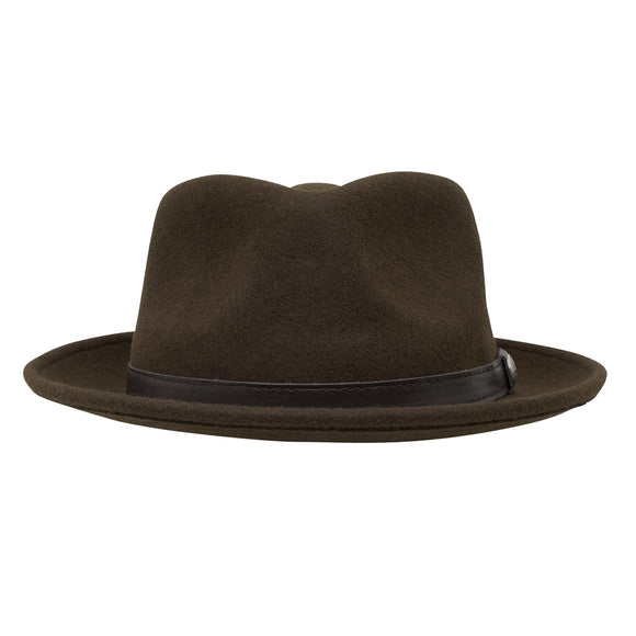 Stetson 100% Wool Felt Prof Hats in Brown