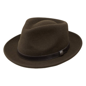 Stetson 100% Wool Felt Prof Hats in Brown
