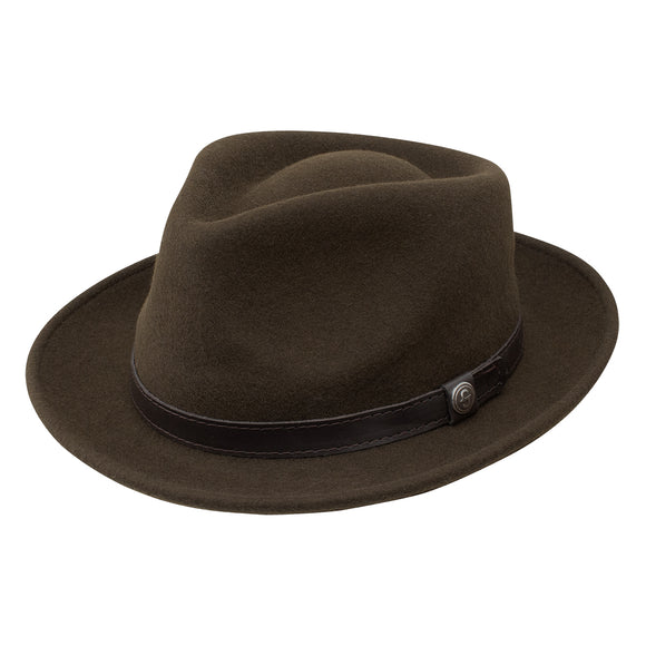 Stetson 100% Wool Felt Prof Hats in Brown