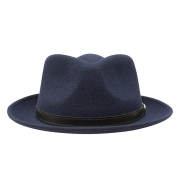 Stetson 100% Wool Felt Prof Hats in Navy - 0