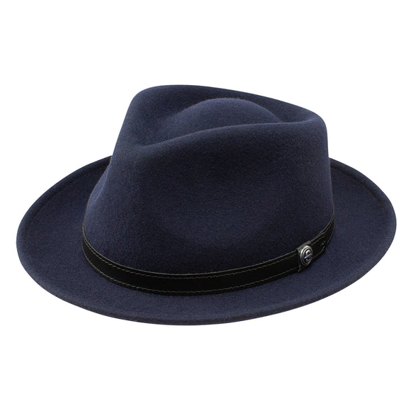 Stetson 100% Wool Felt Prof Hats in Navy