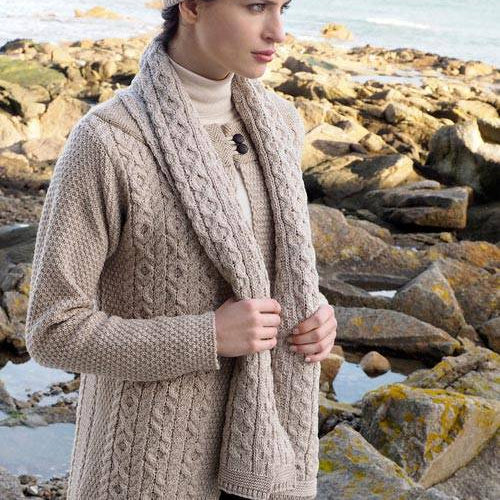 West End Merino Wool Honeycomb Scarf - 0