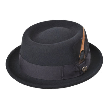Bigalli Pork Pie Stingy Hat in Black