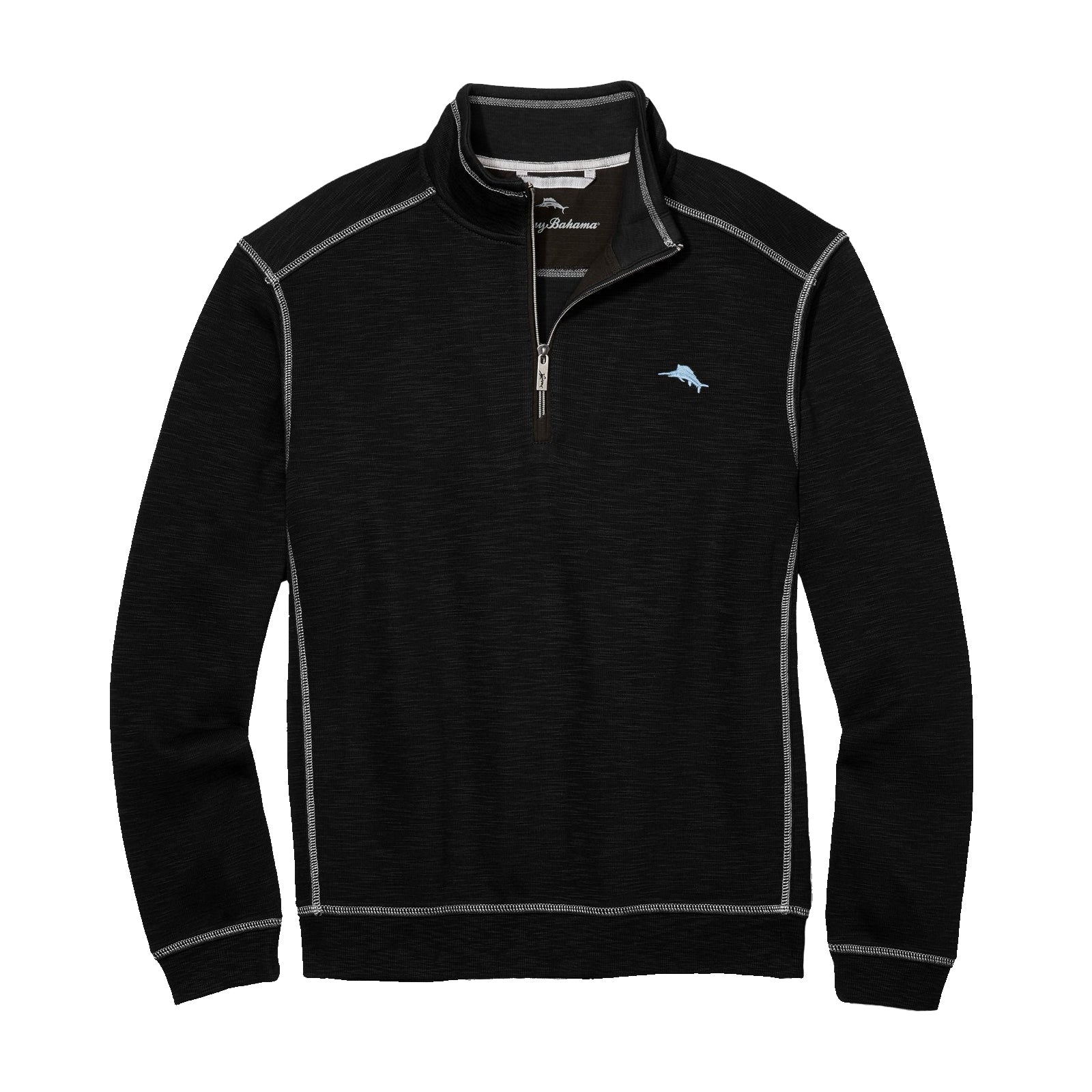 Tommy Bahama Tobago Bay Half Zip in Black