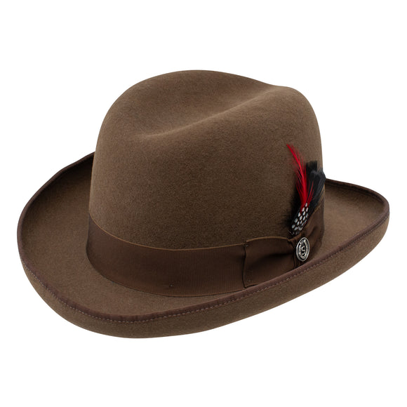 Stetson 100% Wool Fleetwood Homburg Hat in Mink