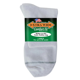 Extra Wide Men's Quarter Sock - Shoe Sizes 12 - 16 - 0