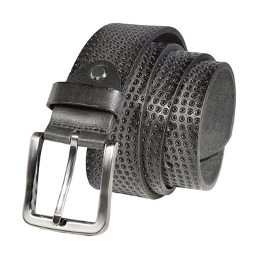 7 Downie St Leather Pin Dot Belt in Black