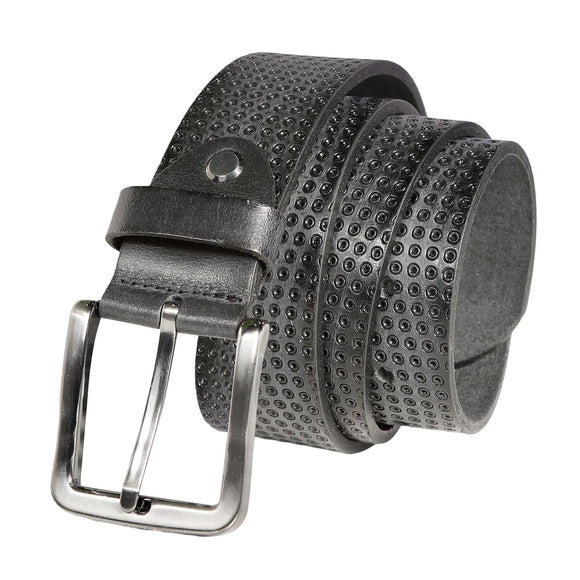 7 Downie St Leather Pin Dot Belt in Black