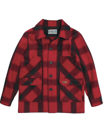 Stormy Kromer Mackinaw Coat in Red / Black Plaid