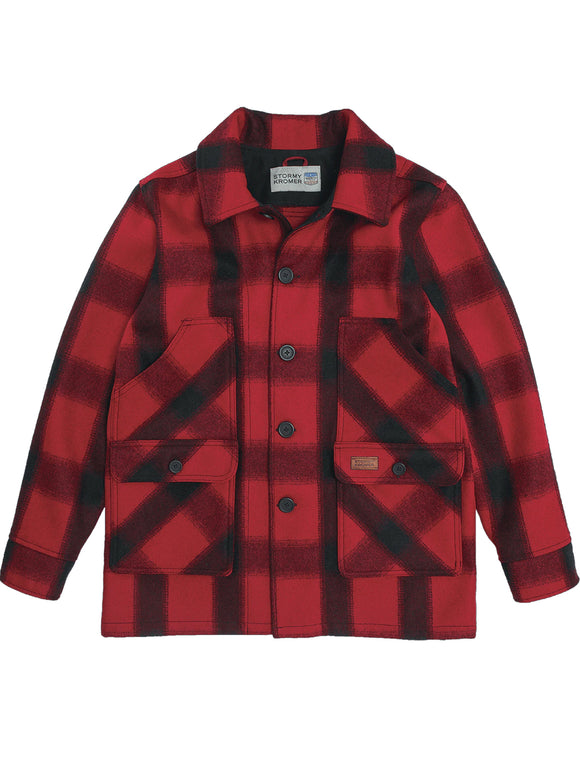 Stormy Kromer Mackinaw Coat in Red / Black Plaid