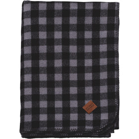 Stormy Kromer Wool Blend Blanket in Black/Grey Buffalo Plaid