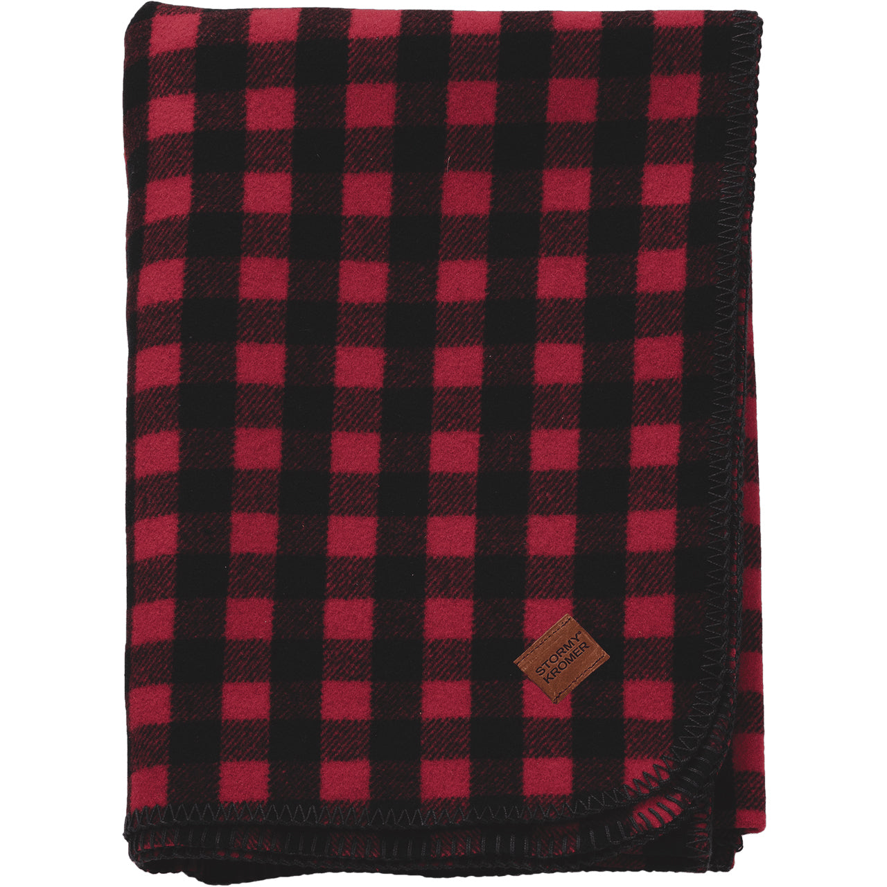 Stormy Kromer Wool Blend Blanket in Red/Black Buffalo Plaid