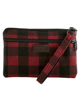Stormy Kromer Northwoods Wristlet in Black / Red