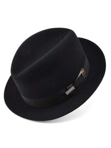 Dobbs First Class Fedora in Black (Size 7 Only)