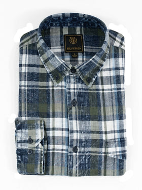 F/X Fusion Plaid Sport Shirt in Tall Man Sizes