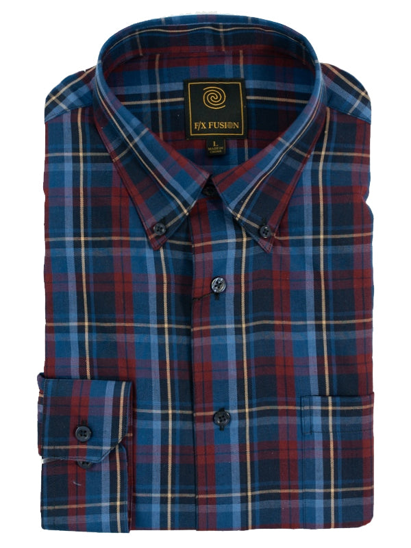 F/X Fusion Plaid Shirt In Tall Man Sizes | Muldoon's Men’s Wear