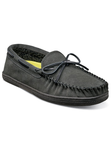Florsheim Cozzy Tie Slipper in Gray - Wide Width