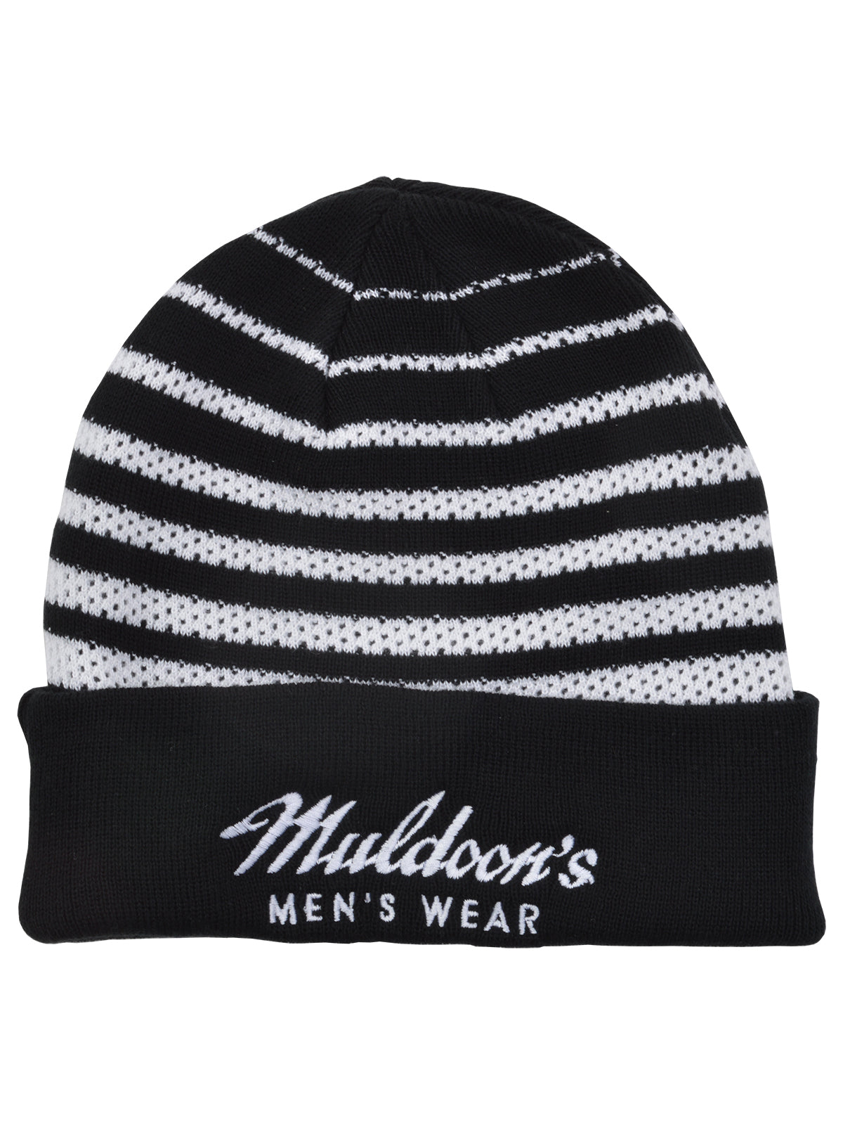 Muldoon's Acrylic Stocking Cap in Black / White Mix