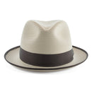 Stetson Latte Florentine Milan Straw Fedora Hat in Sand-2