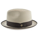 Stetson Latte Florentine Milan Straw Fedora Hat in Sand-3