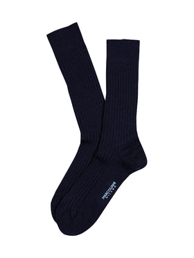 Marcoliani Milano Italian Sock in Navy - 0