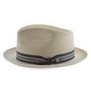 Stetson Nantucket Milan Straw Fedora Hat in Sand-3