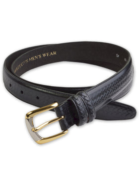 Marc Wolf Leather Basket Weave Belt (44 - 54)
