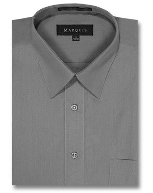 Marquis Men's Cotton Blend Dress Shirts - Big Man Sizes - CHARCOAL GREY