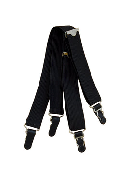 3/4" Black Straight Shirt Garters