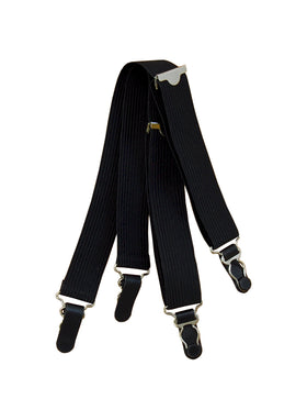 3/4" Black Straight Shirt Garters