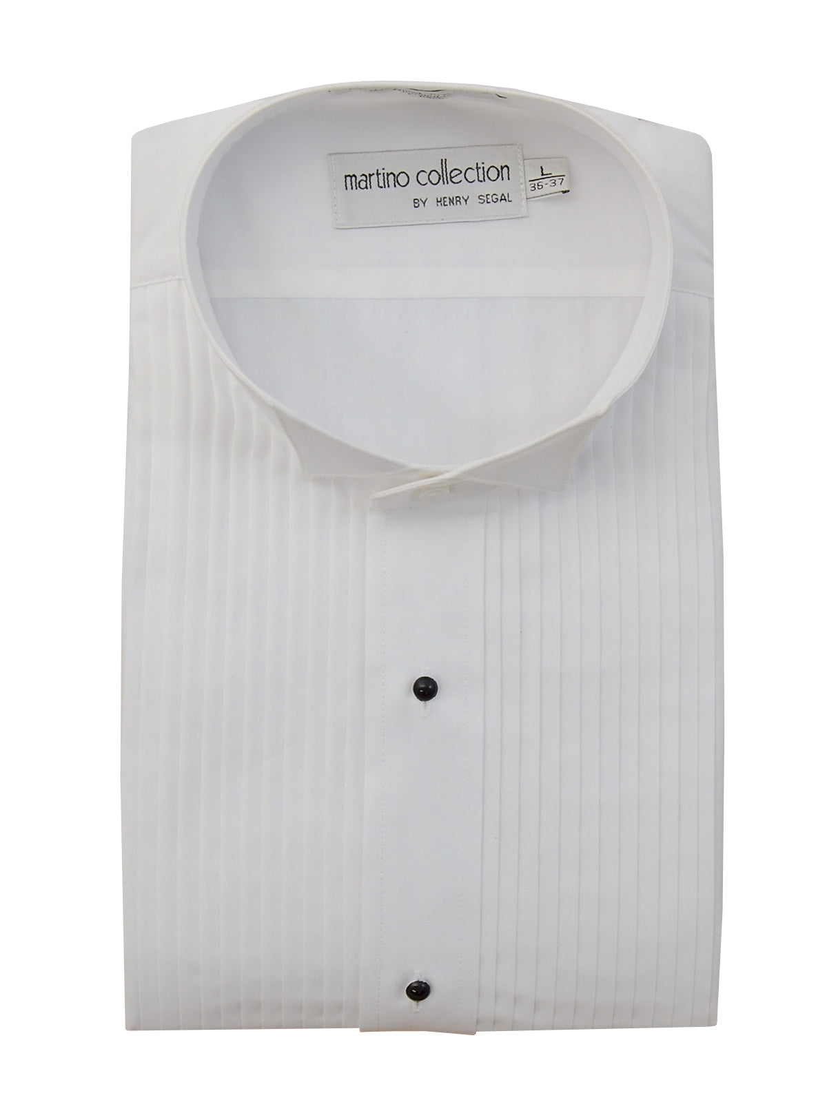 Henry Segal Mens Lay-Down-Collar Tuxedo Shirt White - 8801-8