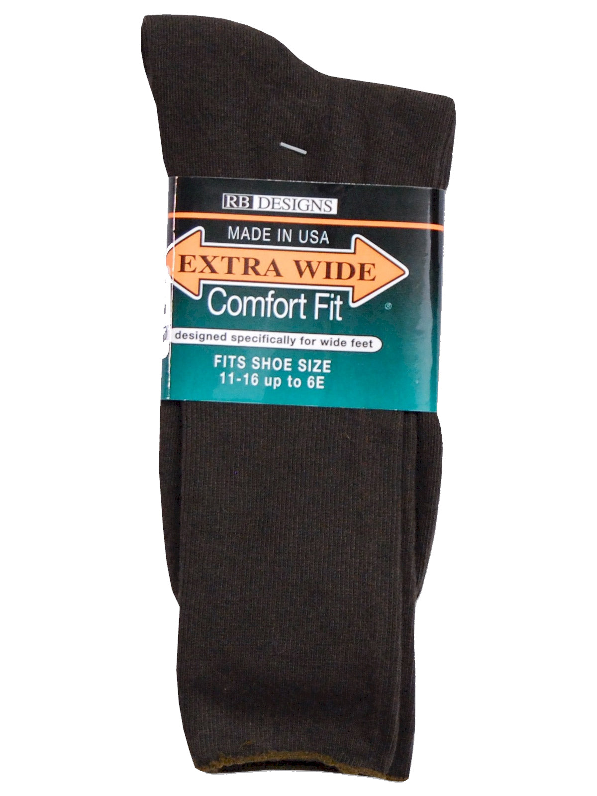 Extra Wide Men's Comfort Fit Dress Socks in Brown - Size Medium (8.5 - 11.5)