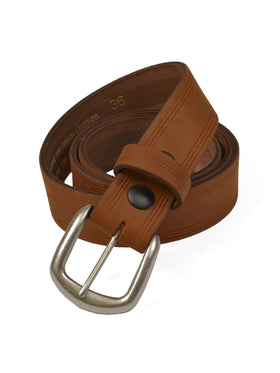 Marc Wolf Triple Stitch Leather Belts (44 - 54)