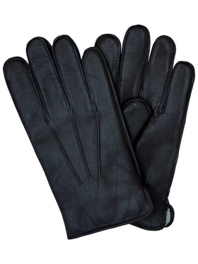 Lauer Men's Goatskin Leather Gloves in Black - 1879-BLK