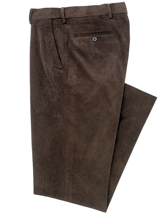 Enro Two Tone Stretch Narrow Wale Corduroy Pants in Brown - M1086G099-BRN