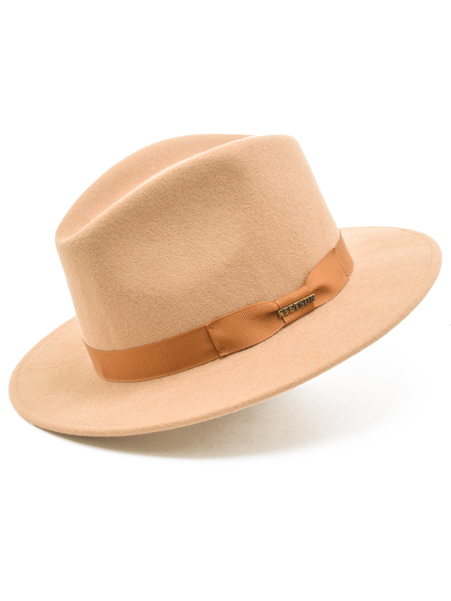 Stetson Wool Felt Markham Pinch Front Cowboy Hat in Light Beige