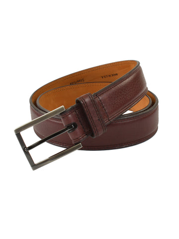 Lejon Glove Tanned Leather Dignitary Belts in Merlot - Big Man Sizes