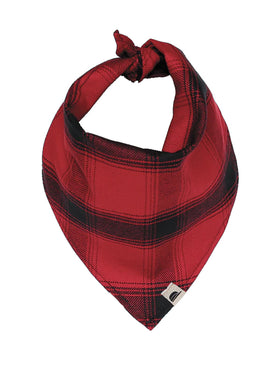 Stormy Kromer Pet Bandana in Red/Black Plaid