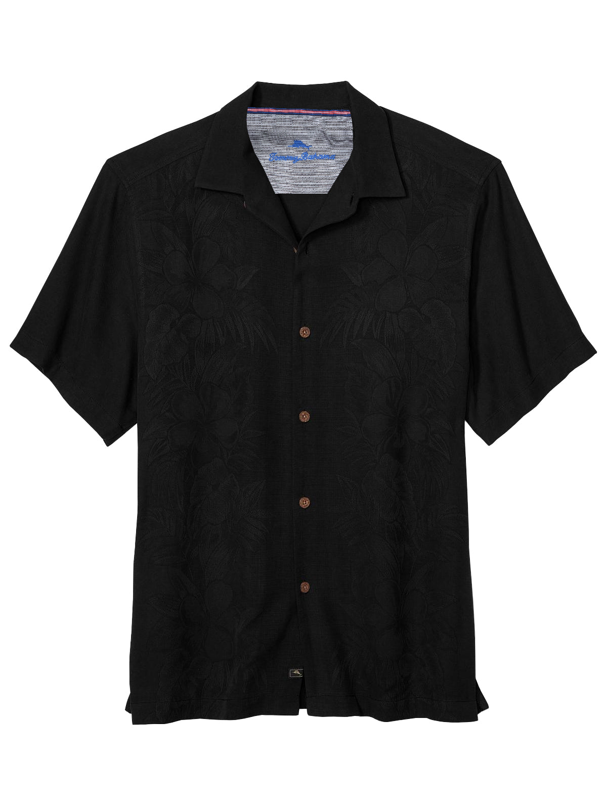 Tommy Bahama Cotton Blend Camden Coast Camp Shirts in Black